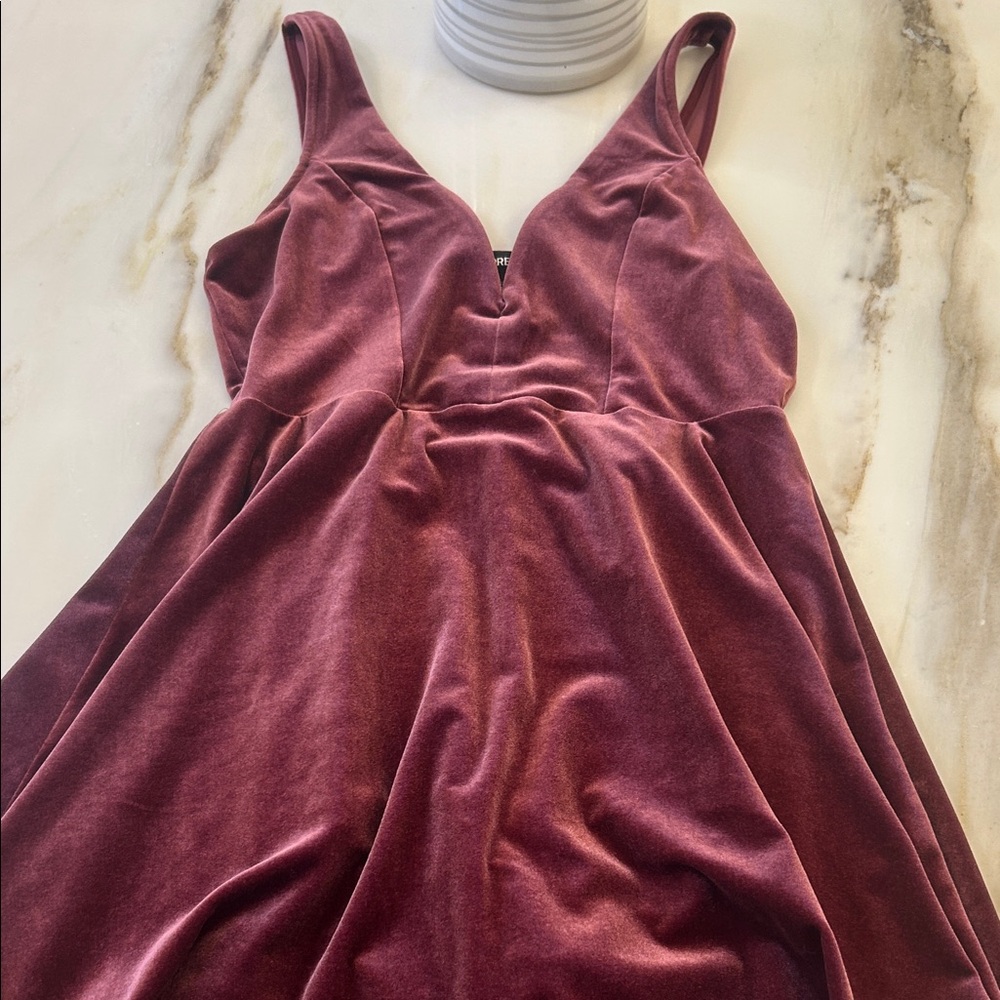 Express Burgundy Wedding Dress